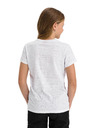 Sam 73 Bela dekliška majica s potiskom SAM 73