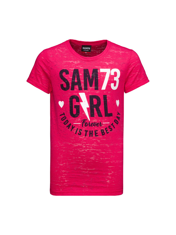 Sam 73 Roza dekliška majica s potiskom SAM 73