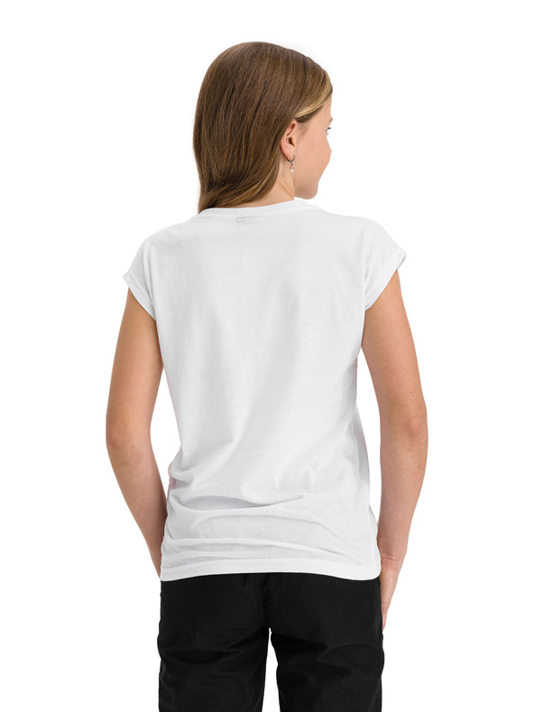 Sam 73 Bela dekliška majica s potiskom SAM 73