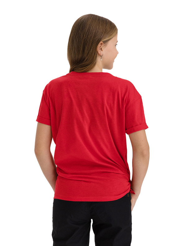 Sam 73 Rdeča dekliška majica s potiskom SAM 73