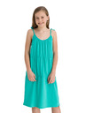 Sam 73 Turkizna dekliška obleka brez naramnic SAM 73