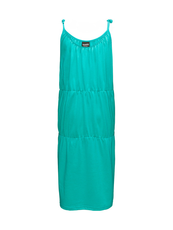 Sam 73 Turkizna dekliška obleka brez naramnic SAM 73