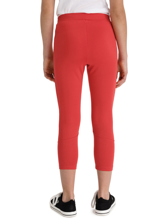 Sam 73 Rdeče dekliške hlačne nogavice s potiskom SAM 73