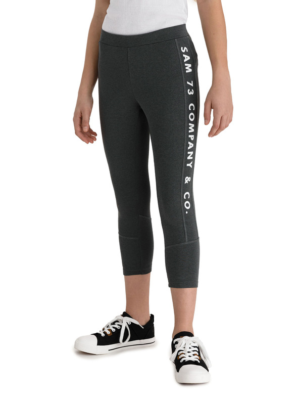 Sam 73 Temno sive dekliške gamaše s potiskom SAM 73