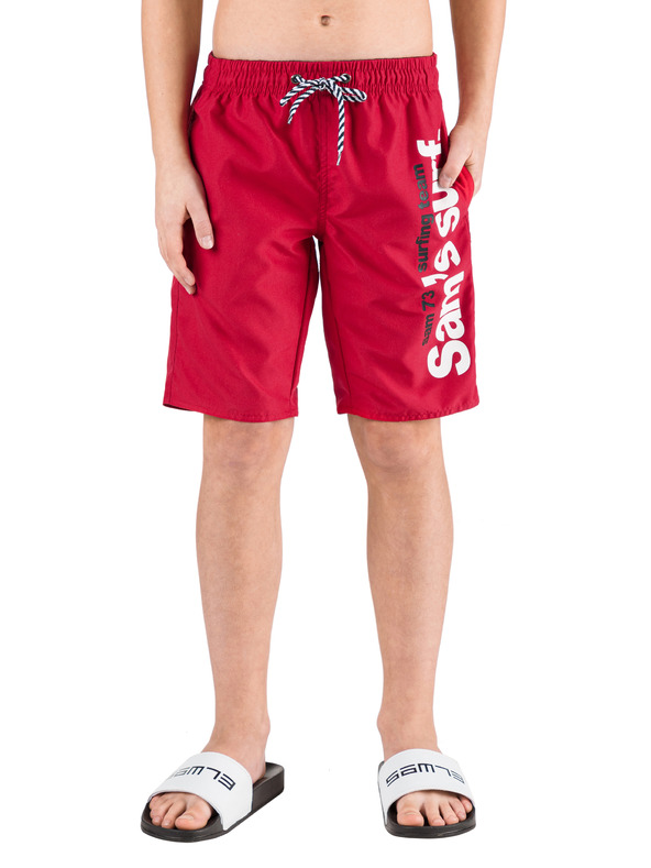 Sam 73 Rdeče fantovske kopalke s potiskom SAM 73