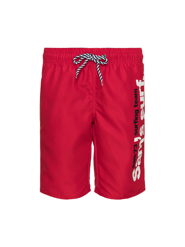 Sam 73 Rdeče fantovske kopalke s potiskom SAM 73
