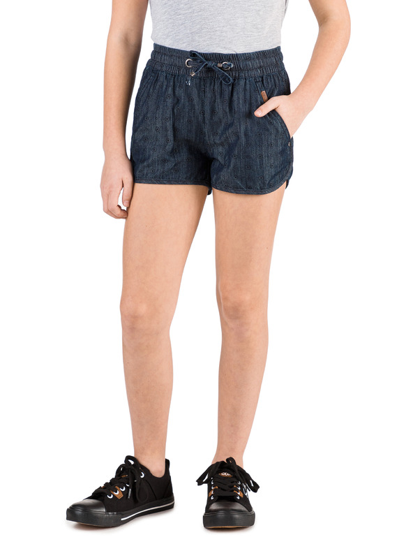 Sam 73 Temno modre dekliške kratke hlače iz džinsa z vzorcem SAM 73