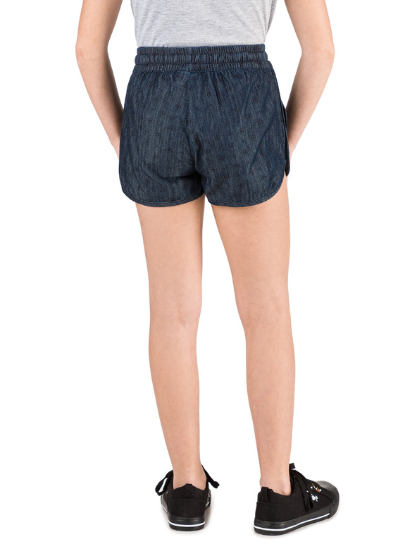 Sam 73 Temno modre dekliške kratke hlače iz džinsa z vzorcem SAM 73