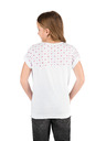 Sam 73 Bela dekliška majica z vzorcem SAM 73
