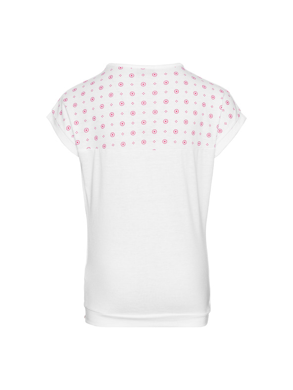 Sam 73 Bela dekliška majica z vzorcem SAM 73