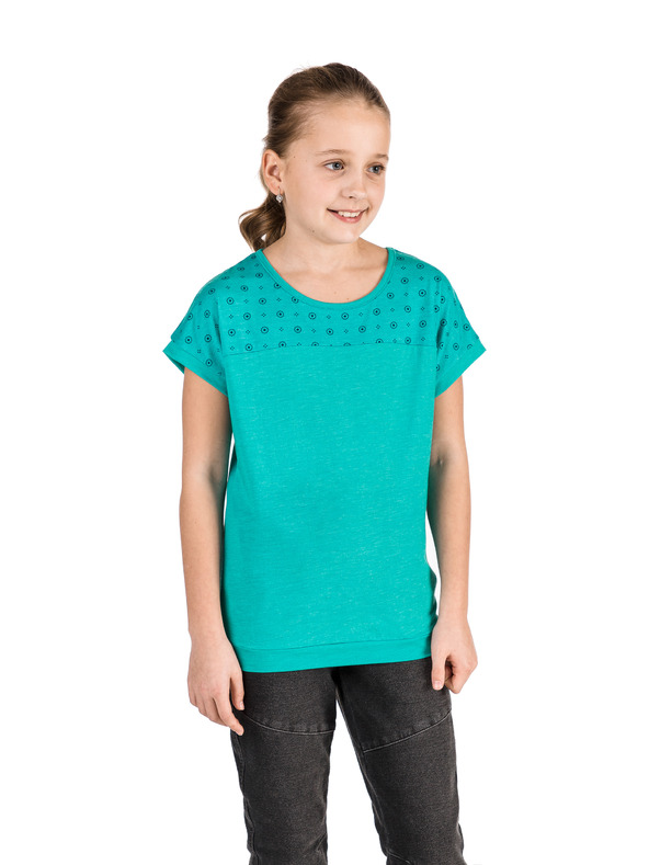 Sam 73 Zelena dekliška majica z vzorcem SAM 73