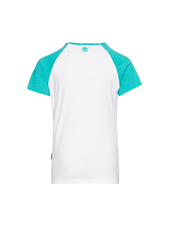 Sam 73 Zeleno-bela dekliška majica s potiskom SAM 73