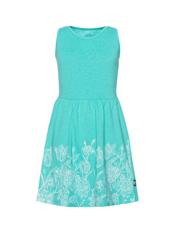 Sam 73 Zelena dekliška cvetlična obleka SAM 73