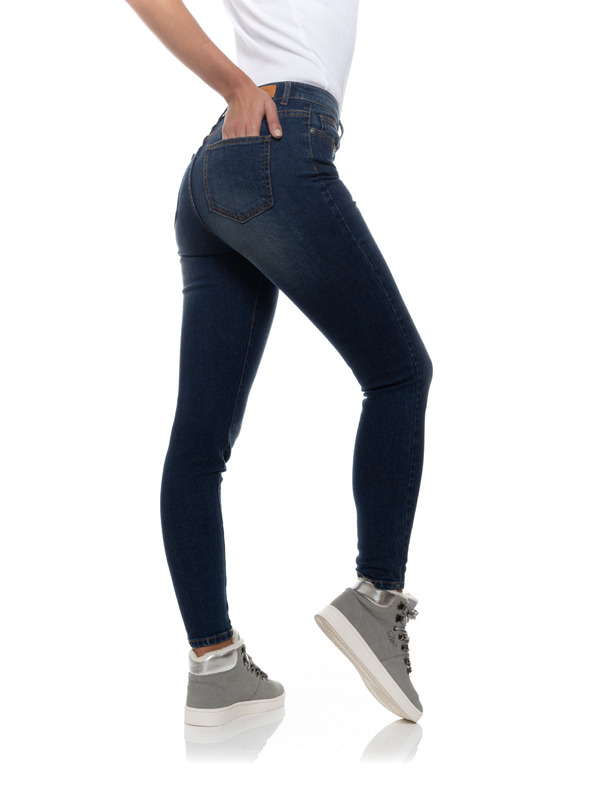 Sam 73 Modre ženske slim fit kavbojke Sam 73