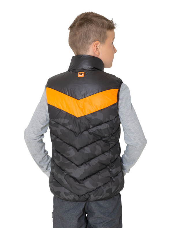 Sam 73 Oranžno-črni fantovski prešiti telovnik SAM 73 Albert