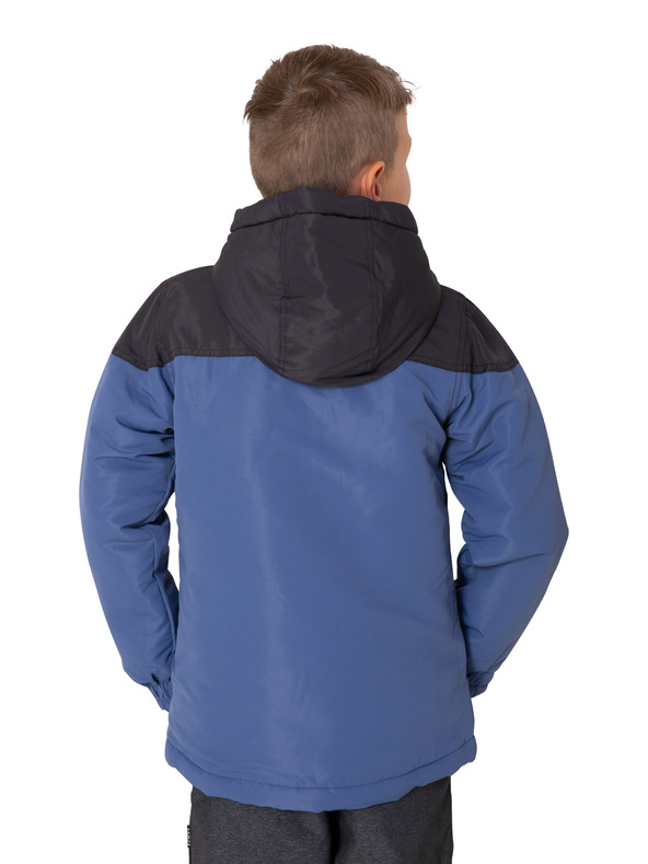 Sam 73 Črno-modra fantovska zimska jakna s kapuco SAM 73 Luke