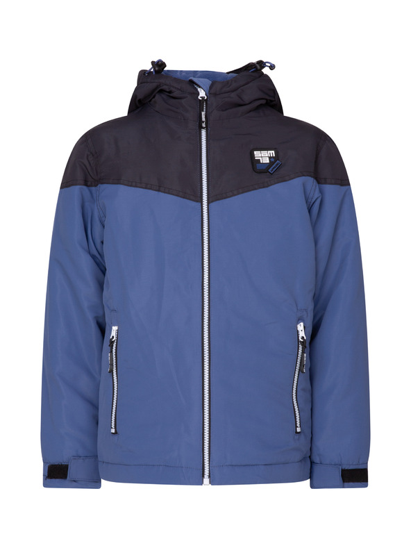 Sam 73 Črno-modra fantovska zimska jakna s kapuco SAM 73 Luke