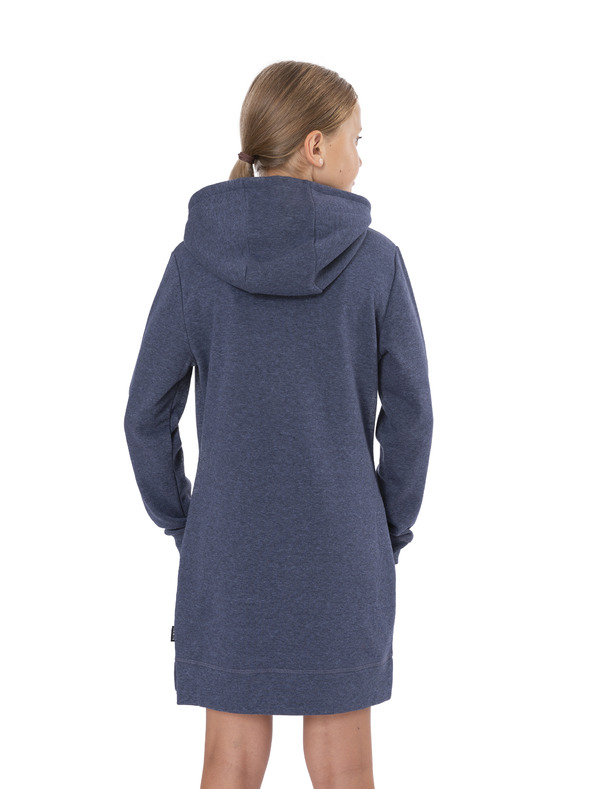 Sam 73 Temno modra dekliška dolga jopa s kapuco s potiskom SAM 73 Josie