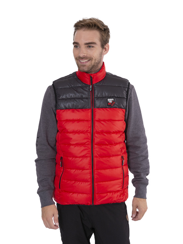 Sam 73 Črno-rdeč moški prešiti telovnik SAM 73 Donald