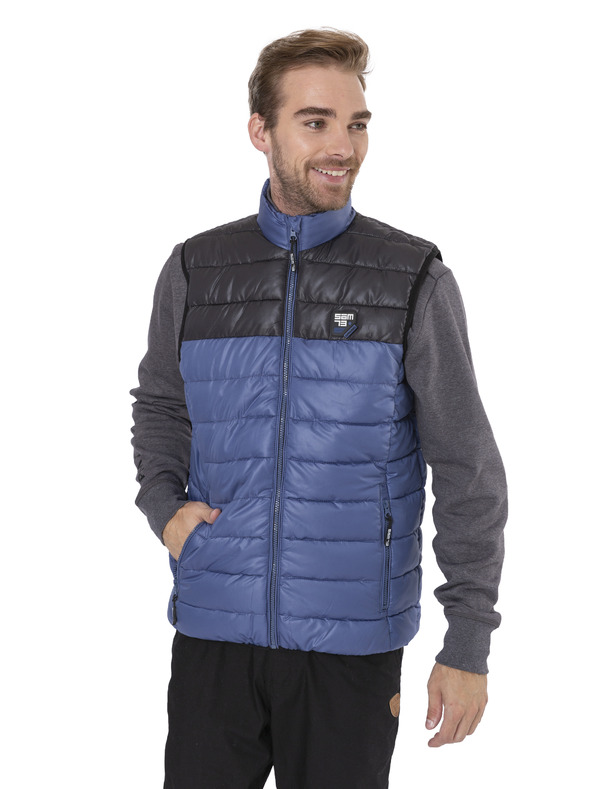 Sam 73 Črno-modri moški prešiti jopič SAM 73 Donald