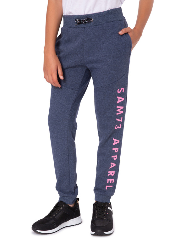 Sam 73 Temno modre dekliške hlače s potiskom SAM 73 Christine