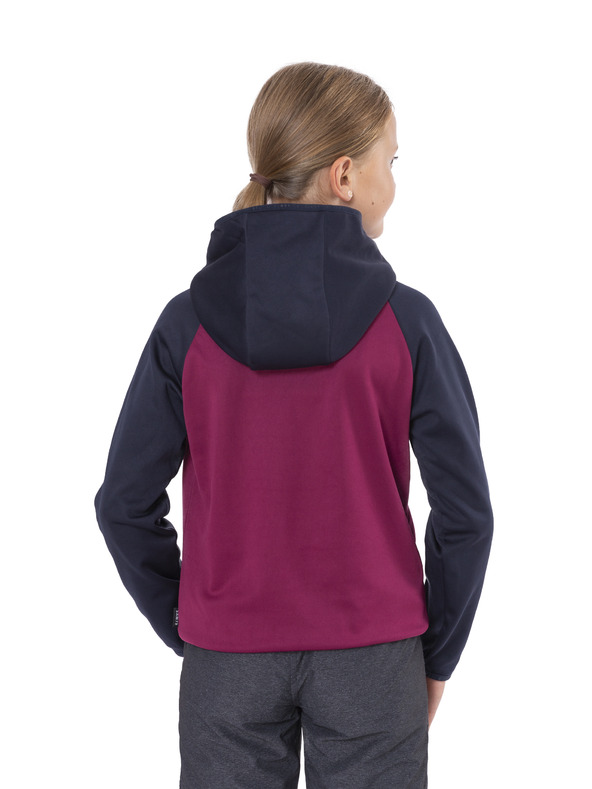 Sam 73 Modro-rožnata dekliška majica s kapuco s potiskom SAM 73 Fleur