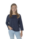Sam 73 Temno modra črtasta ženska majica SAM 73