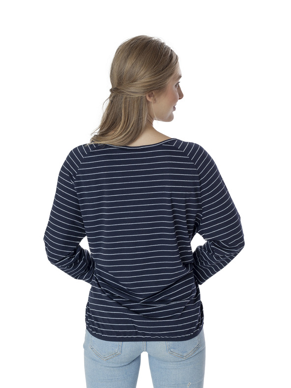 Sam 73 Temno modra črtasta ženska majica SAM 73