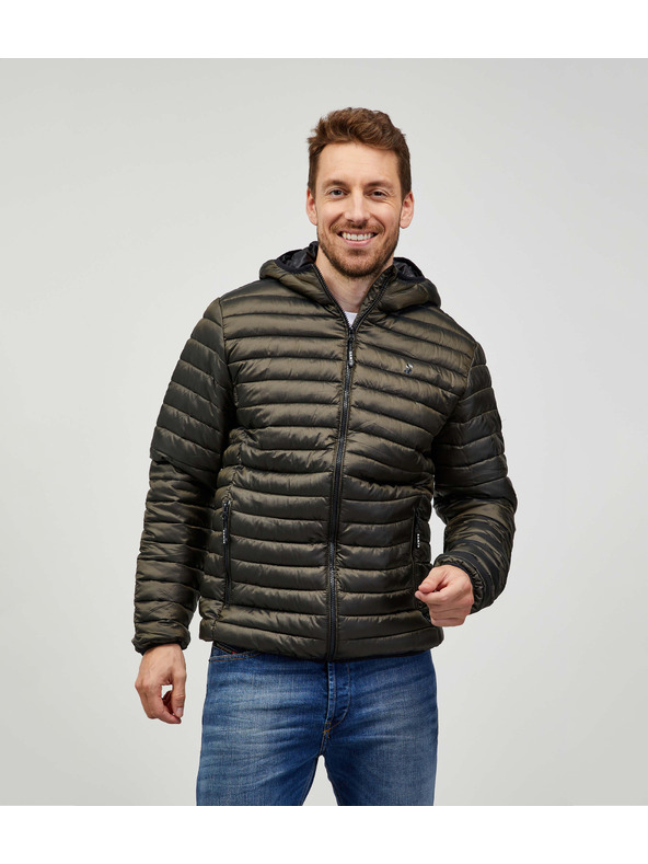 Sam 73 Kaki moška prešita jakna s kapuco SAM 73 Edmund