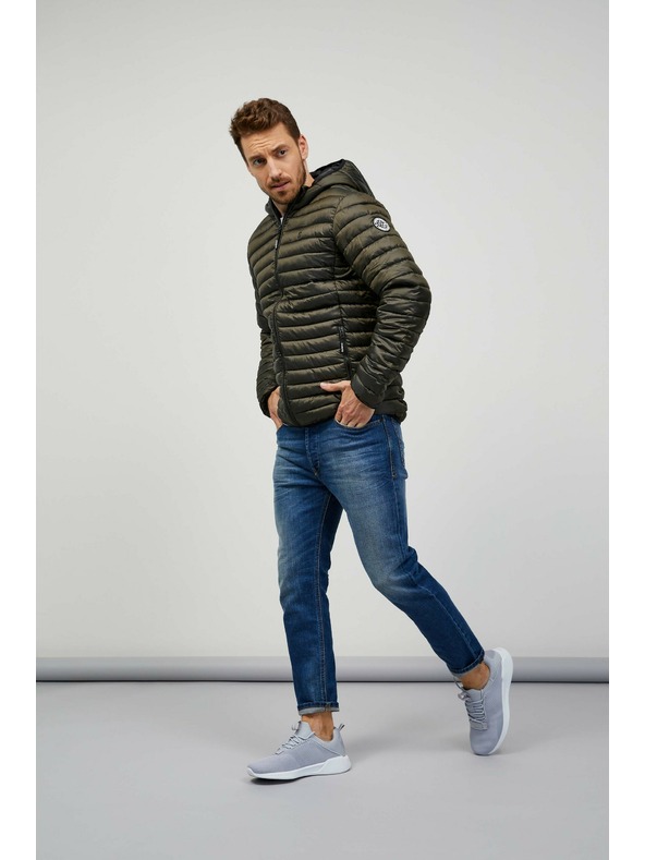 Sam 73 Kaki moška prešita jakna s kapuco SAM 73 Edmund