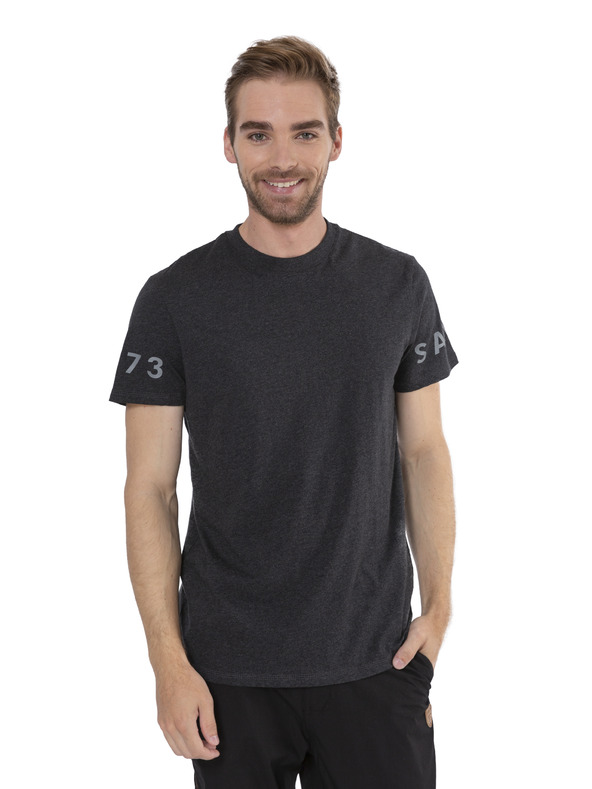 Sam 73 Temno siva moška majica s potiskom SAM 73