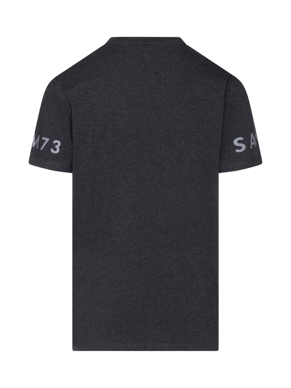 Sam 73 Temno siva moška majica s potiskom SAM 73