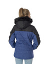 Sam 73 Črno-modra ženska zimska jopa s kapuco SAM 73