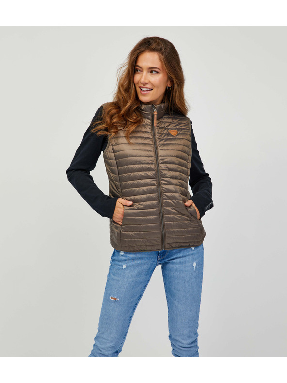 Sam 73 Rjava ženska prešita jopica Sam 73