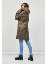Sam 73 Rjava ženska prešita jakna s kapuco Sam 73
