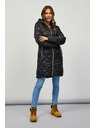 Sam 73 Črna ženska prešita jopa s kapuco Sam 73