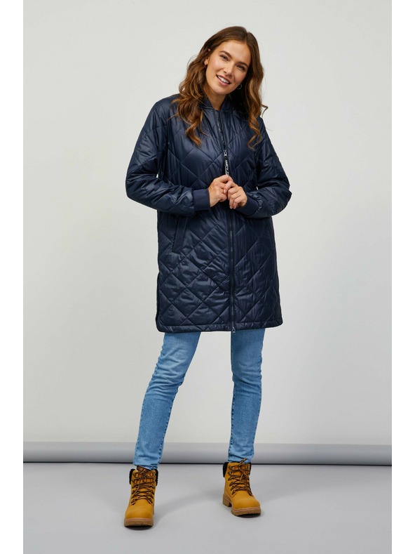 Sam 73 Temno modra Ženski prešiti plašč Sam 73