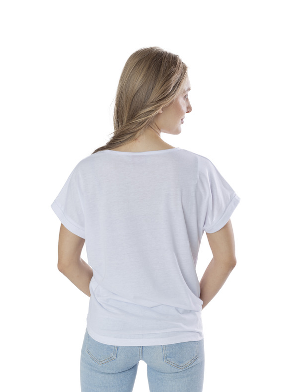 Sam 73 Bela ženska majica s potiskom SAM 73