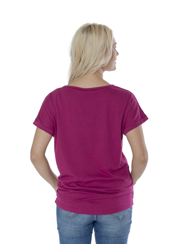 Sam 73 Temno roza ženska majica s potiskom SAM 73