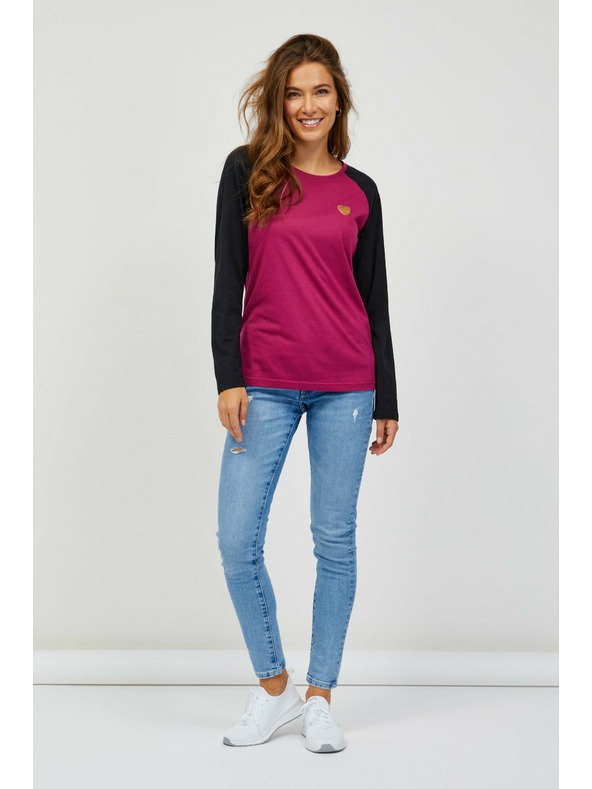 Sam 73 Črno-rožnata ženska majica SAM 73