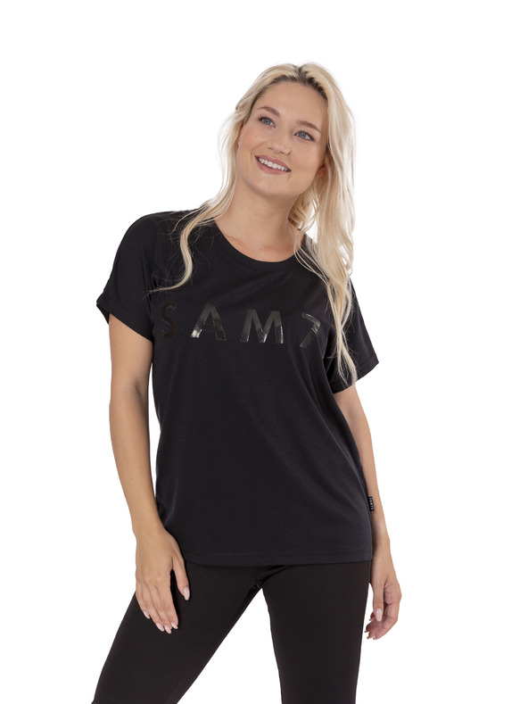 Sam 73 Črna ženska majica s potiskom SAM 73