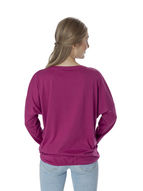 Sam 73 Temno roza ženska črtasta majica SAM 73