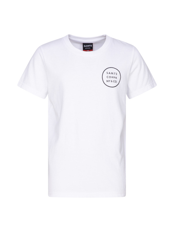 Sam 73 Bela fantovska majica s potiskom SAM 73