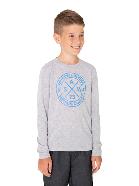 Sam 73 Svetlo siva fantovska majica s potiskom SAM 73