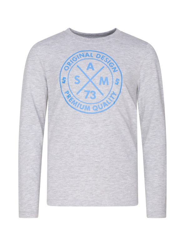 Sam 73 Svetlo siva fantovska majica s potiskom SAM 73