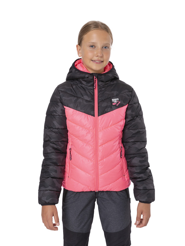 Sam 73 Črno-rožnata dekliška zimska prešita bunda SAM 73 Terri