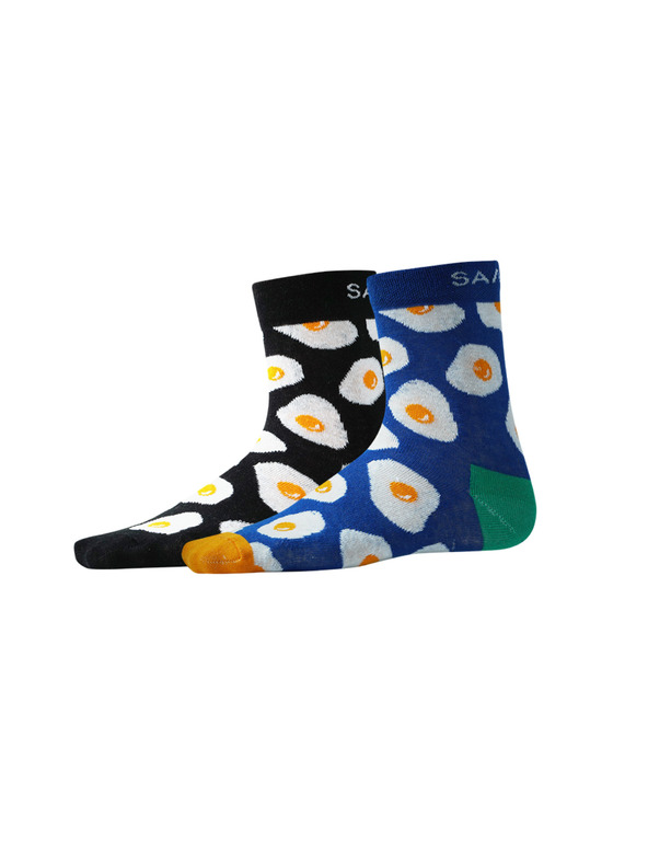 Sam 73 Komplet dveh parov vzorčastih nogavic v črni in modri barvi SAM 73 Anidal