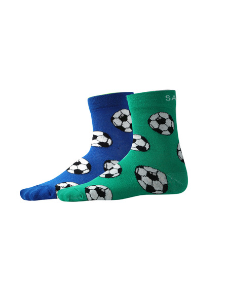 Sam 73 Komplet dveh parov vzorčastih nogavic v modri in zeleni barvi SAM 73 Unupo