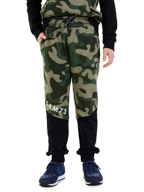 Sam 73 Kaki deške vzorčaste trenirke SAM 73 Conrad