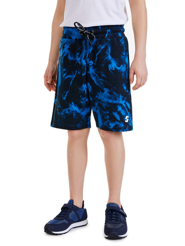 Sam 73 Modre fantovske kratke hlače z vzorcem SAM 73 Graham